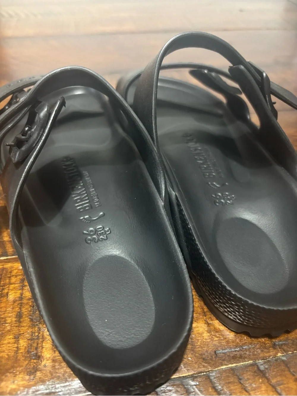 Birkenstock Black Kids Two-Strap EVA Sandals